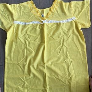 🇨🇦 Vintage Bright Girl Lace Embroidered Maxi Summer  Nightgown 1990’s